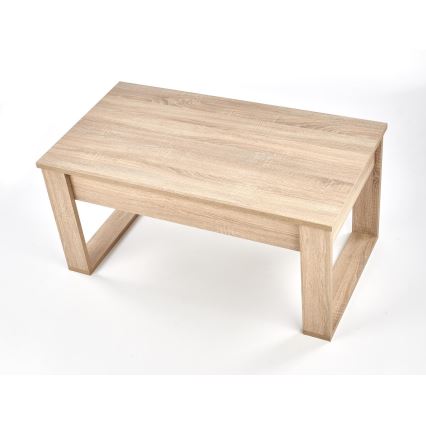 Mesa de apoio com gavetas NEA 52x110 cm bege/carvalho sonoma