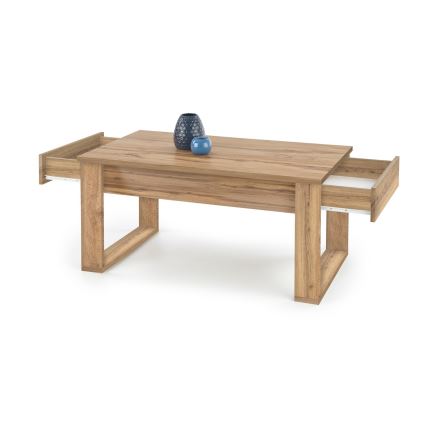 Mesa de apoio com gavetas NEA 52x110 cm castanho/carvalho wotan