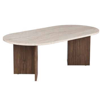 Mesa de centro NEL 119x60 cm bege/nogueira