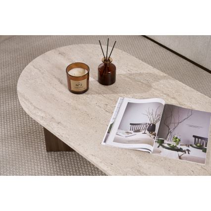 Mesa de centro NEL 119x60 cm bege/nogueira