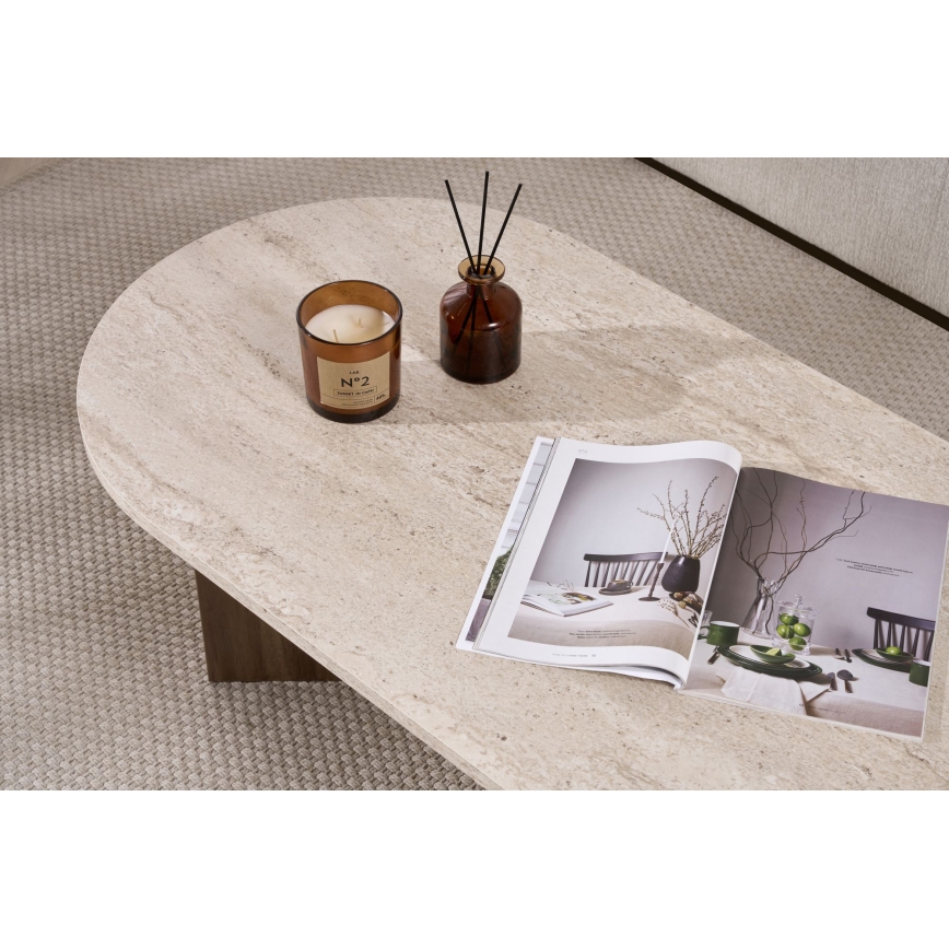 Mesa de centro NEL 119x60 cm bege/nogueira