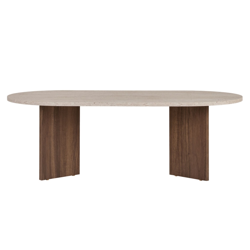 Mesa de centro NEL 119x60 cm bege/nogueira