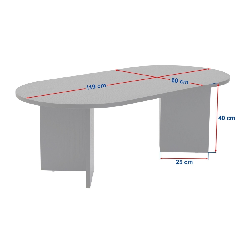Mesa de centro NEL 119x60 cm bege/nogueira
