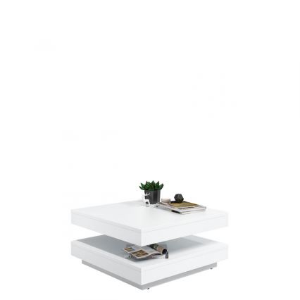 Mesa de centro NENANI 34x70 cm branco/carvalho wotan