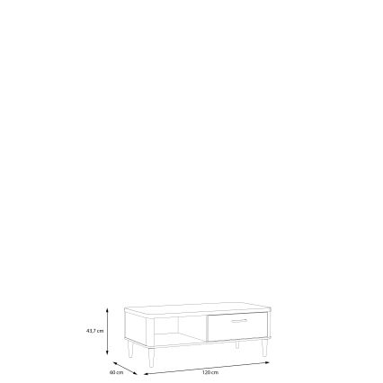 Mesa de centro NOR castanho/bege