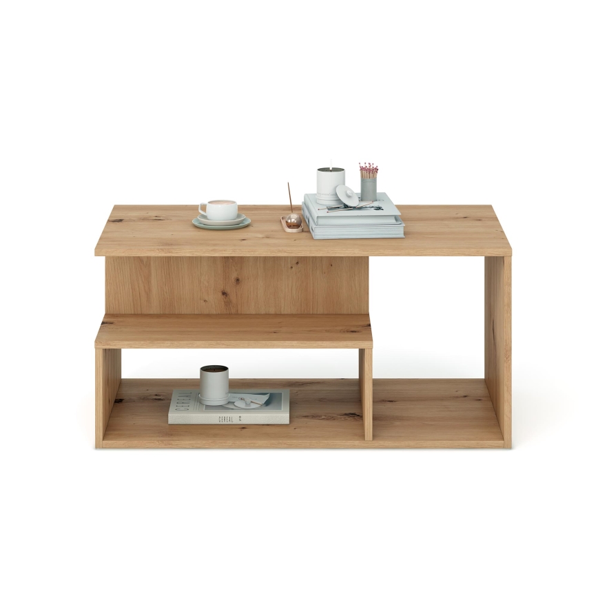 Mesa de centro NOTE 90 x 51 cm em carvalho Artisan