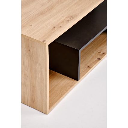 Mesa de centro NOTE 90x51 cm preta/carvalho artisan