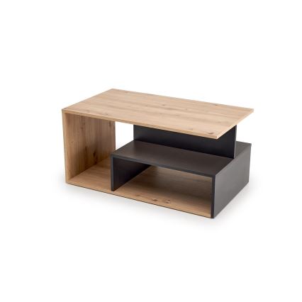 Mesa de centro NOTE 90x51 cm preta/carvalho artisan