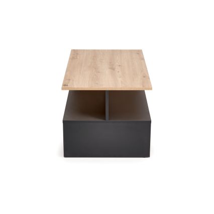 Mesa de centro NOTE 90x51 cm preta/carvalho artisan