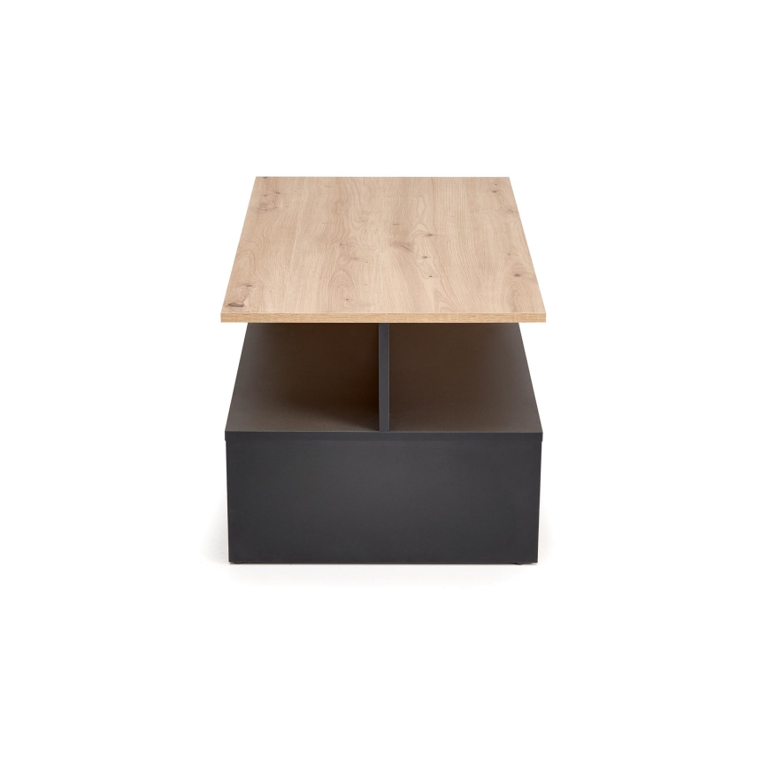Mesa de centro NOTE 90x51 cm preta/carvalho artisan