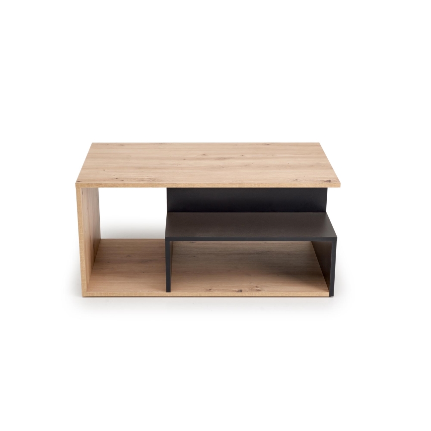 Mesa de centro NOTE 90x51 cm preta/carvalho artisan