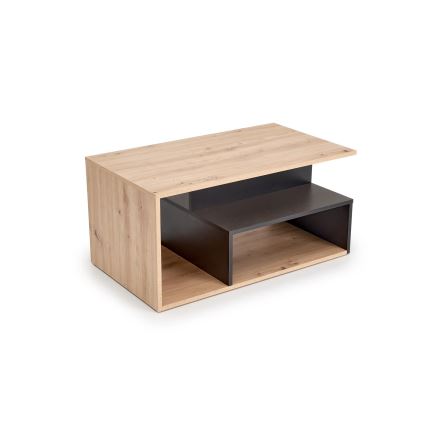Mesa de centro NOTE 90x51 cm preta/carvalho artisan