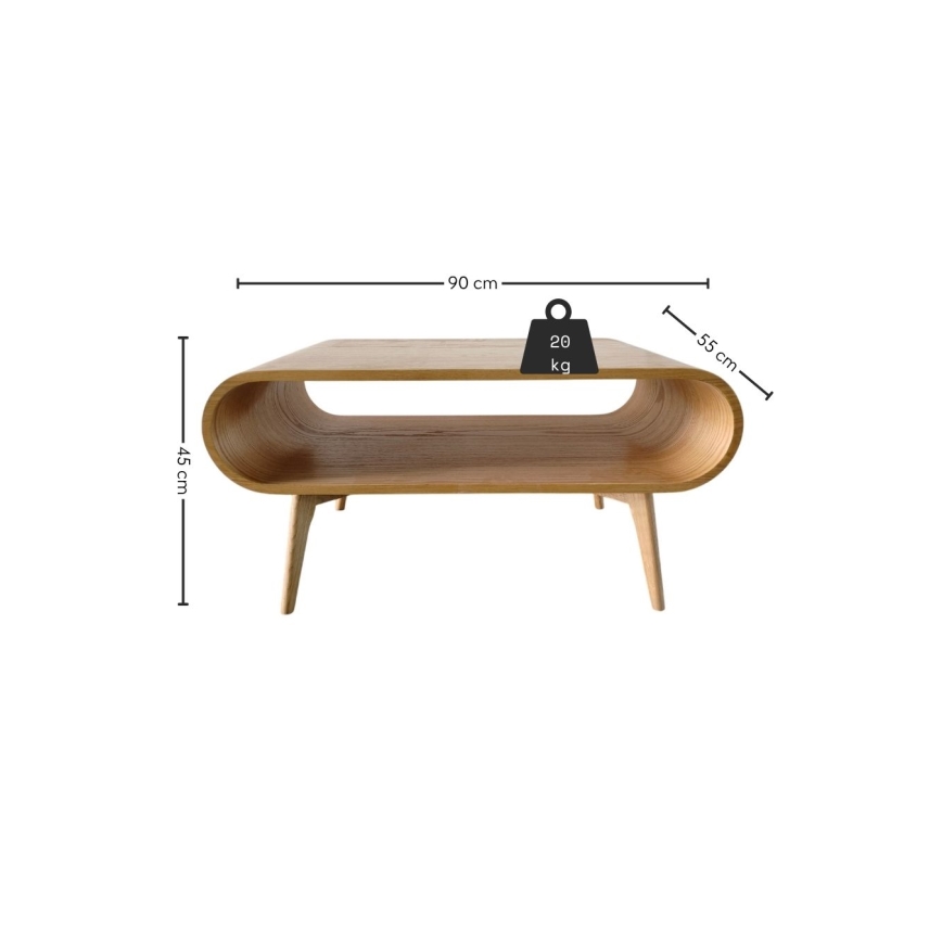 Mesa de centro NOVA 90 x 55 cm, carvalho