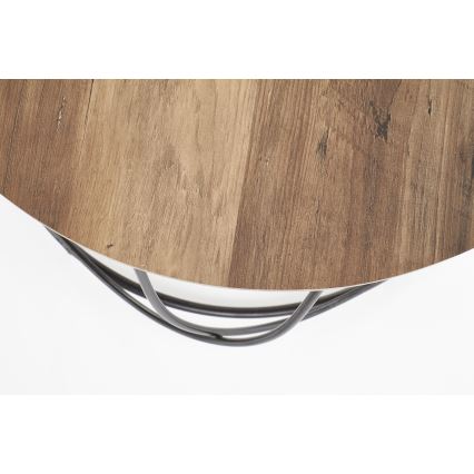 Mesa de centro NUBIRA 41x60 cm preto/castanho