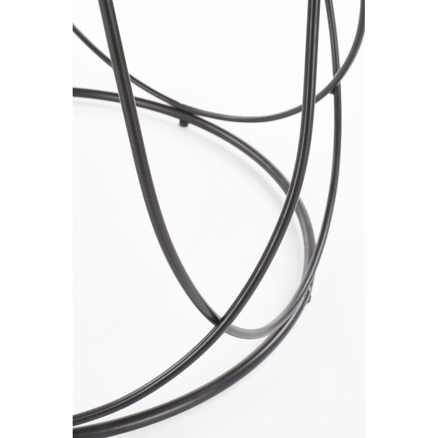 Mesa de centro NUBIRA 41x60 cm preto/castanho