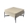 Mesa de centro OASIS 75x75 cm com tampo elevatório e prateleira, creme/preto