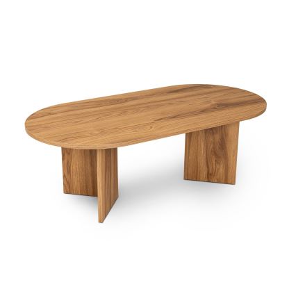 Mesa de centro OVAL 60x120 cm castanho