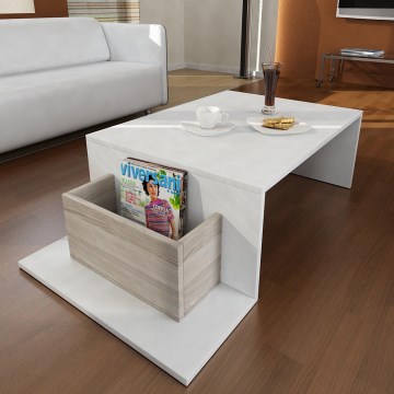Mesa de centro POT 32x107 cm branco