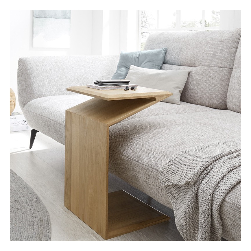 Mesa de centro PRISM 60x40 cm com ajuste vertical/horizontal em carvalho