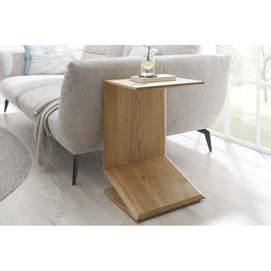 Mesa de centro PRISM 60x40 cm com ajuste vertical/horizontal em carvalho