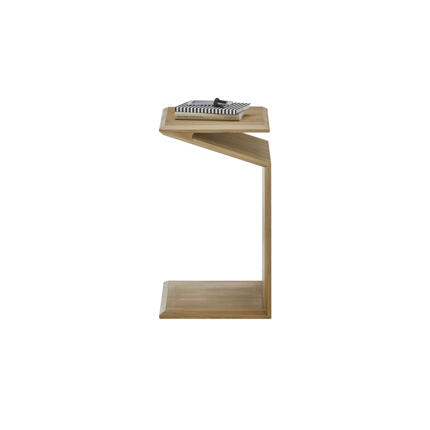 Mesa de centro PRISM 60x40 cm com ajuste vertical/horizontal em carvalho