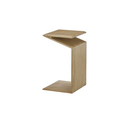 Mesa de centro PRISM 60x40 cm com ajuste vertical/horizontal em carvalho
