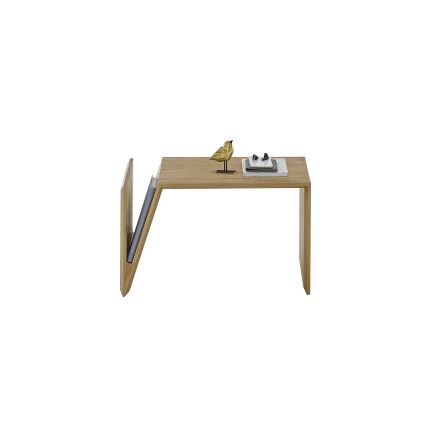 Mesa de centro PRISM 60x40 cm com ajuste vertical/horizontal em carvalho