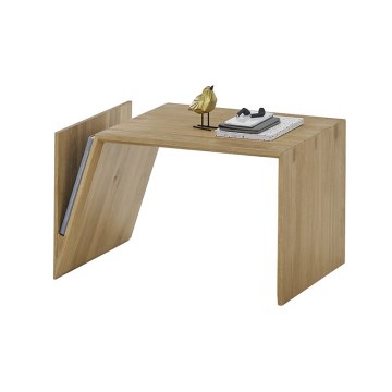 Mesa de centro PRISM 60x40 cm com ajuste vertical/horizontal em carvalho