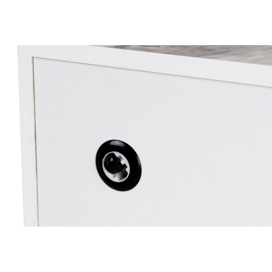 Mesa de centro PRIZMA 35x90 cm com efeito de mármore