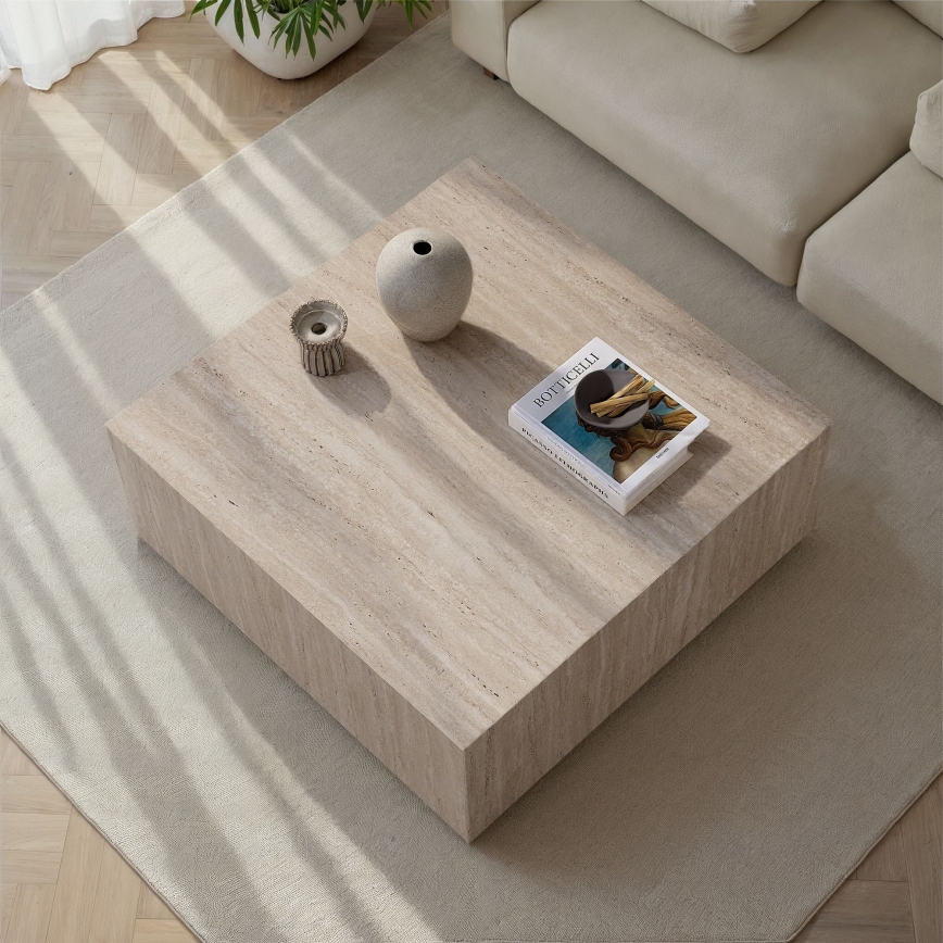 Mesa de centro PRIZMA 90x90 cm bege