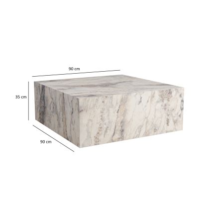 Mesa de centro PRIZMA 90x90 cm em mármore