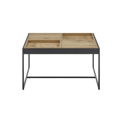 Mesa de centro PULSE 83x83 cm carvalho/preto