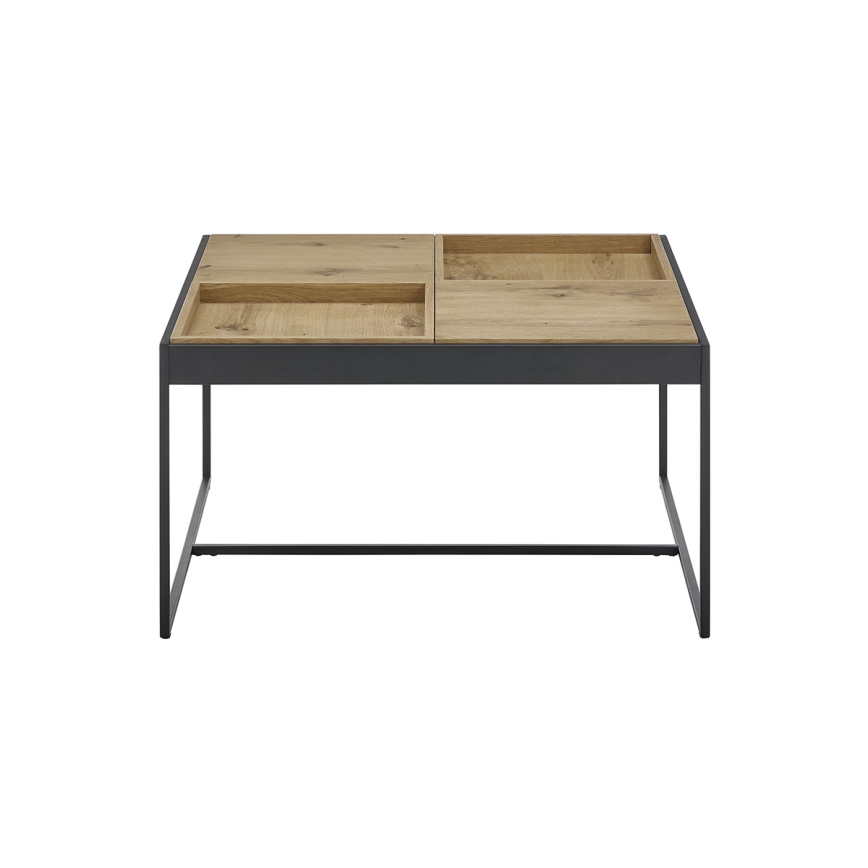 Mesa de centro PULSE 83x83 cm carvalho/preto