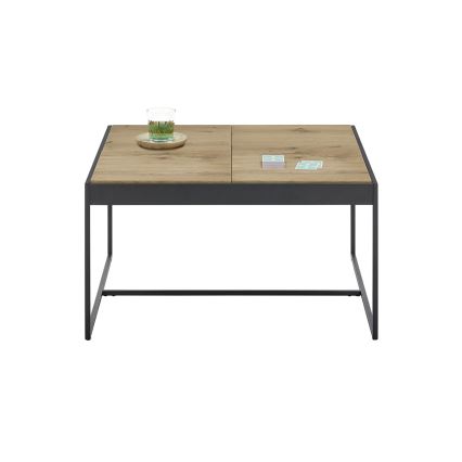 Mesa de centro PULSE 83x83 cm carvalho/preto