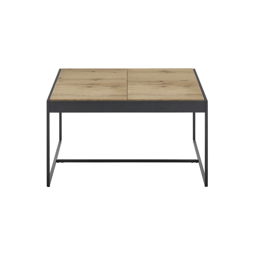 Mesa de centro PULSE 83x83 cm carvalho/preto