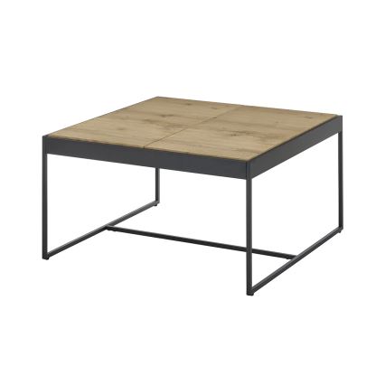 Mesa de centro PULSE 83x83 cm carvalho/preto