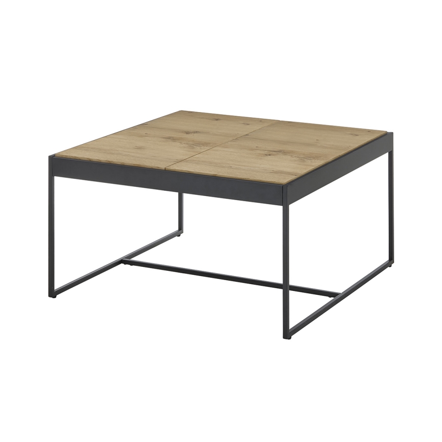 Mesa de centro PULSE 83x83 cm carvalho/preto