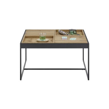 Mesa de centro PULSE 83x83 cm carvalho/preto