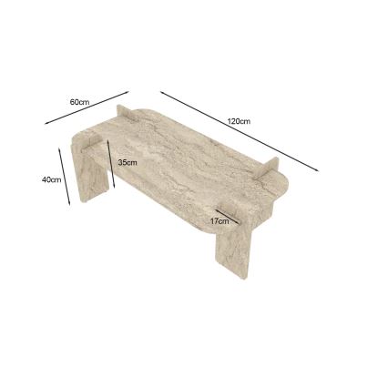 Mesa de centro PURO 120x60 cm bege