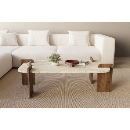 Mesa de centro PURO 120x60 cm nogueira/bege