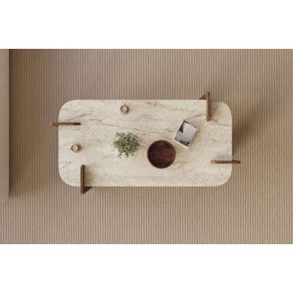 Mesa de centro PURO 120x60 cm nogueira/bege