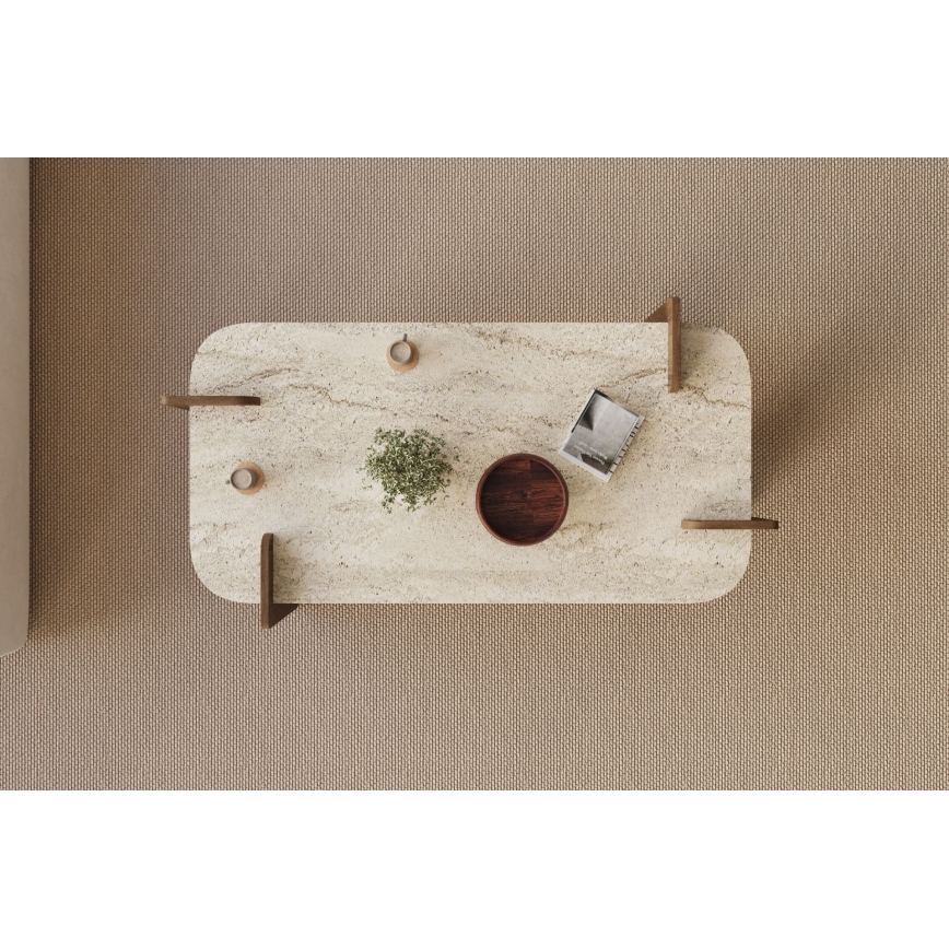 Mesa de centro PURO 120x60 cm nogueira/bege