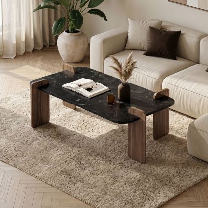 Mesa de centro PURO 120x60 cm nogueira/preto