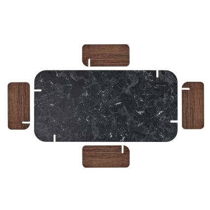 Mesa de centro PURO 120x60 cm nogueira/preto