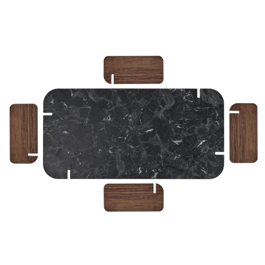 Mesa de centro PURO 120x60 cm nogueira/preto