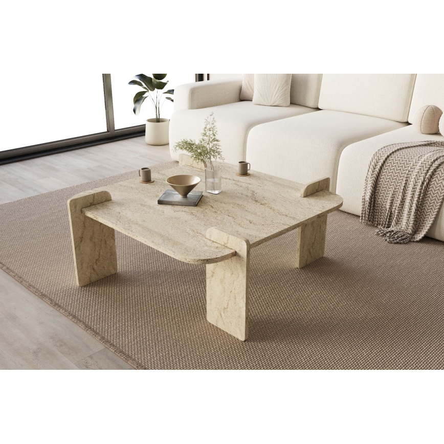 Mesa de centro PURO 90x90 cm bege