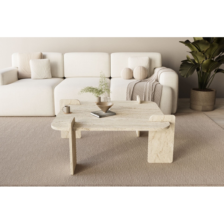 Mesa de centro PURO 90x90 cm bege