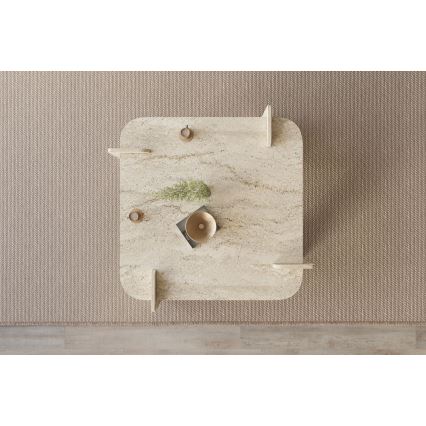 Mesa de centro PURO 90x90 cm bege
