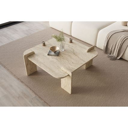 Mesa de centro PURO 90x90 cm bege