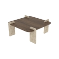 Mesa de centro PURO 90x90 cm nogueira/bege